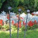 3 x Wrought Iron Garden Stakes.1 metre long 12mm